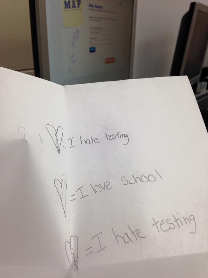 EducationMN's tweet image. Written by a Minnesota 4th grader. Enough is enough! bit.ly/1OQqIrm #LessTesting @edvotes @NEAToday