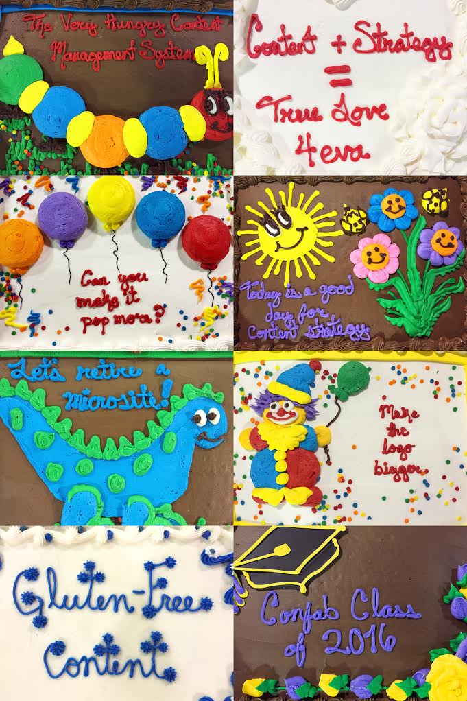 ConfabEvents's tweet image. The #ConfabMN cakes are here. Guess which one is gluten-free!