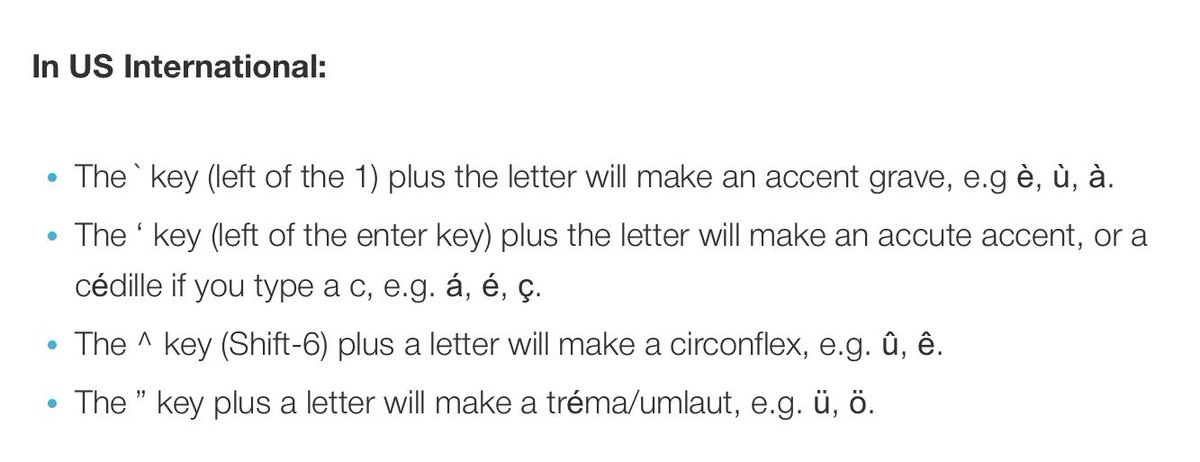 Joseph Marquis Need French Accents On Your Chromebook Of Course So Add A Us International Keyboard And Use The Keys As Below Joseph Marquis Need French Accents On Your Chromebook Of Course So Add A Us International Keyboard And Use The Keys As Below