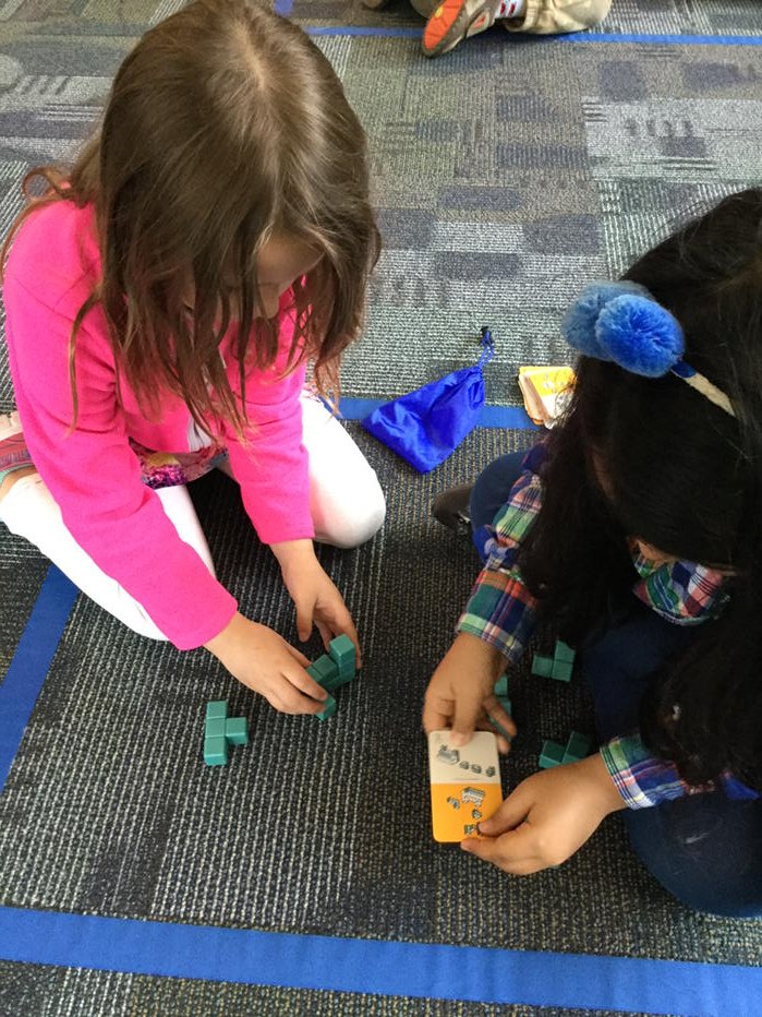 BVMesser1's tweet photo. Students expanded their spatial problem solving skills using the puzzles called "Block by Block." #SpatialReasoning https://t.co/rDCkQPskA2