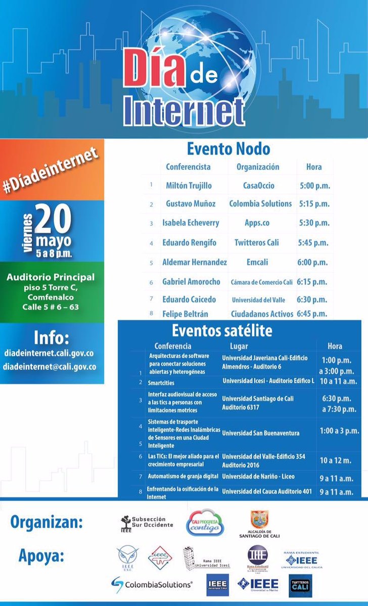 djanjuli's tweet image. Y si señores, llegó lel día, el #diadeinternet, con el evento del #IEEEnternetDay en #CaliCo