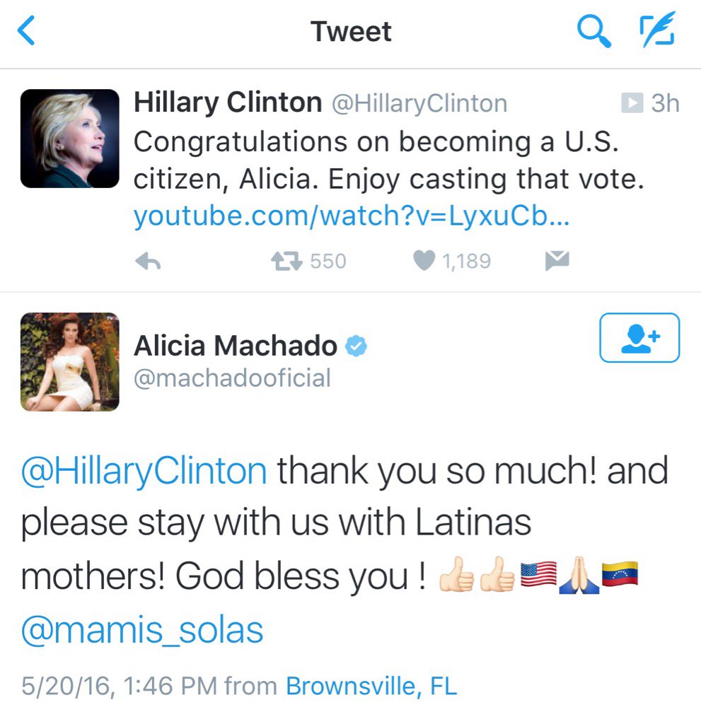 Amy_Siskind's tweet photo. From the former Miss Universe who @realDonaldTrump called "Miss Piggy" and "Miss Housekeeping."
#ImWithHer https://t.co/gnzjWAnqsA