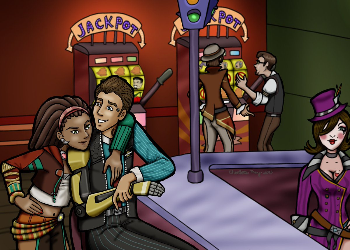 416Lottie's tweet photo. Twitter, brace yourself for a deluge of my fanart. @telltalegames #TalesfromtheBorderlands 1st: "Tales from Moxxi's" https://t.co/GnQ7OT6Mk9