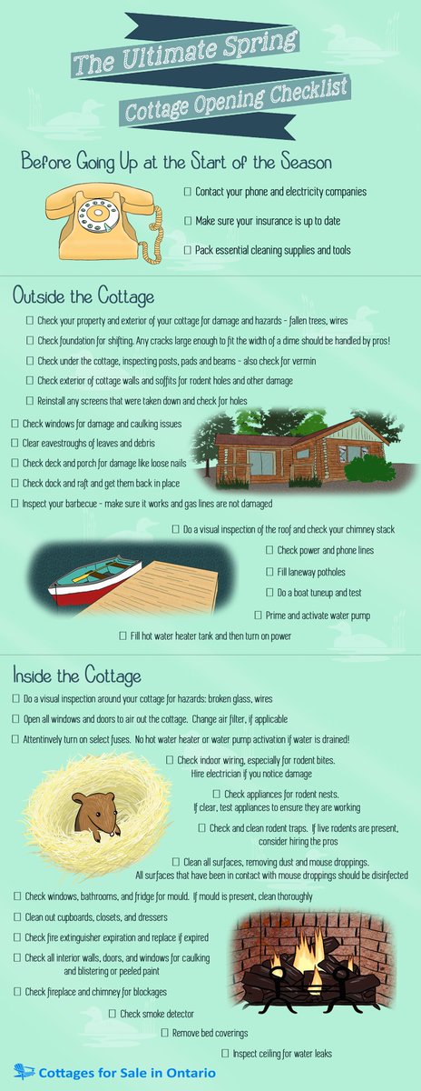 ONCottages's tweet photo. Opening up your cottage for the season? We've got your checklist! #longweekend #holiday https://t.co/lROHSfqdZk https://t.co/tNYrbYLrq6