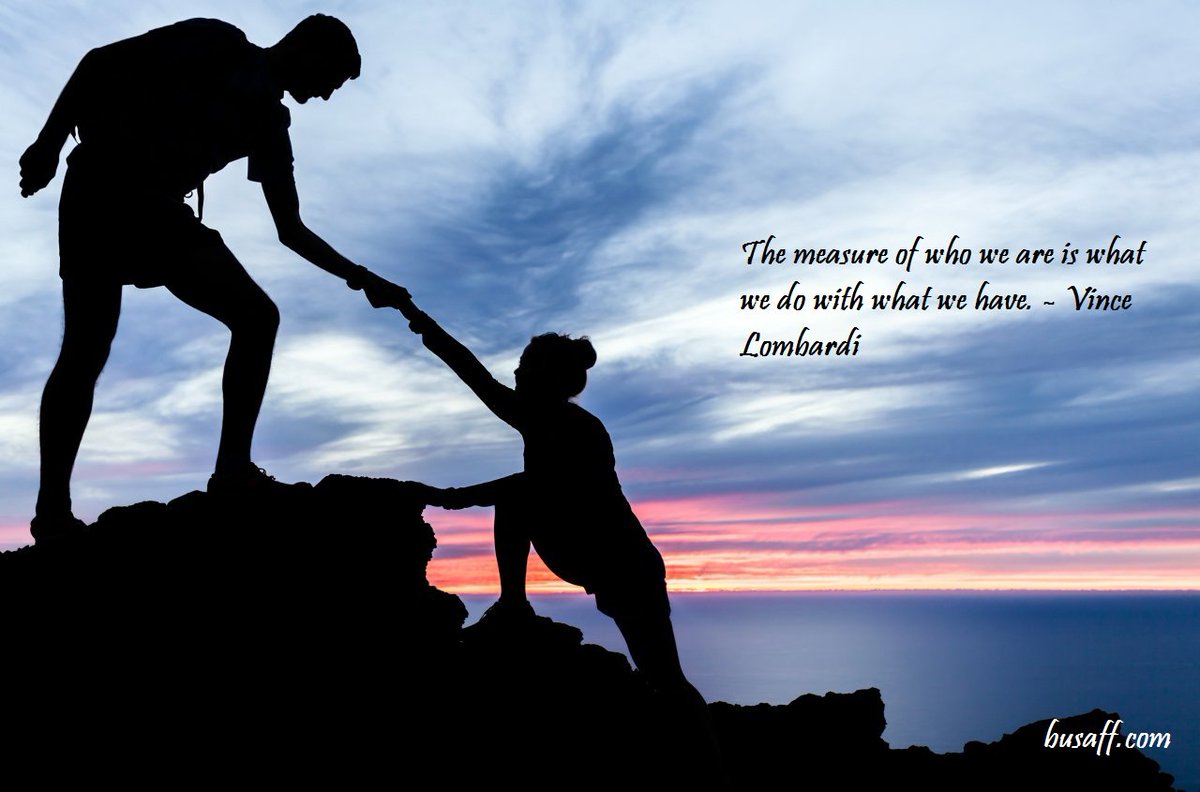 MarekKosniowski's tweet photo. "The measure of who we are is what we do with what we have." 
 ― Vince Lombardi #quotes https://t.co/sBuBUYyu71