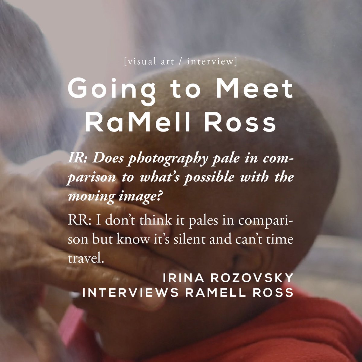 Check out <a href="/irinarozovsky/">Irina Rozovsky</a>’s interview with RaMell Ross, out today on our site! bit.ly/1NCErSd #photography