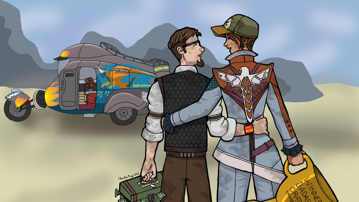 416Lottie's tweet photo. AU: Vaughn stays nerdy, and he and Fiona become rally drivers. @telltalegames #TalesfromtheBorderlands #FanArtFriday https://t.co/lRqiSTlmj8