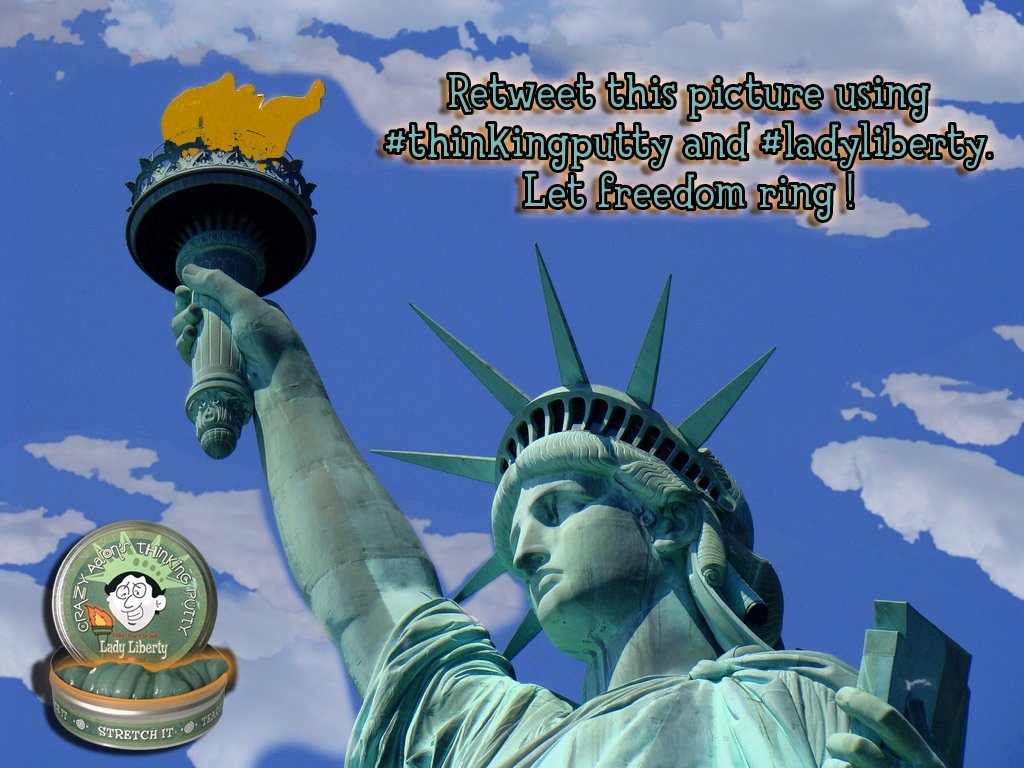 lady liberty thinking putty