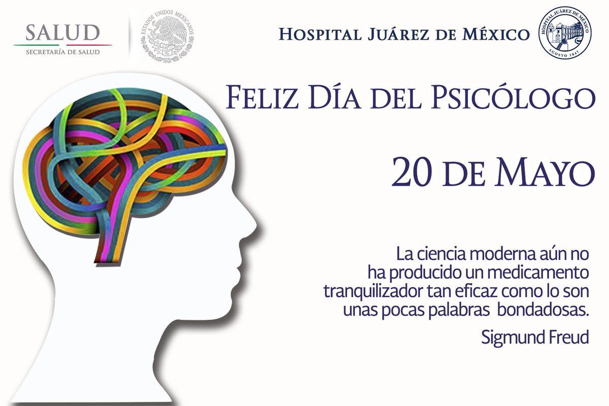 Hospital Juarez De Mexico On Twitter Dianacionaldelpsicologo En 1998 Se Celebro Por Primera Vez El Dia Del Psicologo En Mexico El Hjm Los Felicita