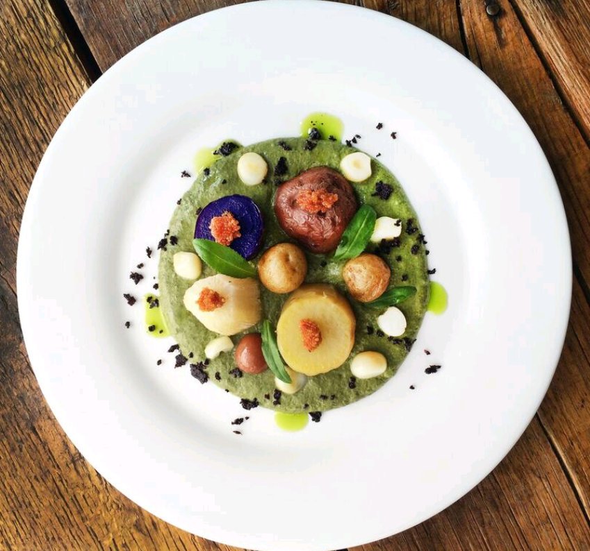 ReCreoSupper's tweet photo. Serving Smoked Root Vegetables, Huacatay &amp; Amaranth Caviar this Sat May 21st! Sign up at https://t.co/pBFqEtZhnL https://t.co/FyrrHMfQUp