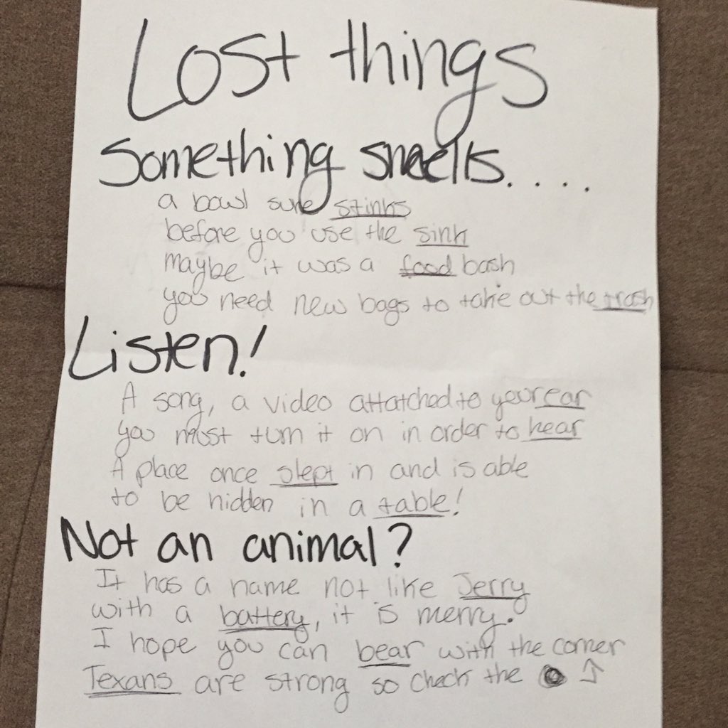 EllieBillen's tweet photo. Pranking the parents like #riddler #StolenThings #findit! #GuessingGame #bestkidever #im21 #thisisadulting https://t.co/4Q02xvVOO7