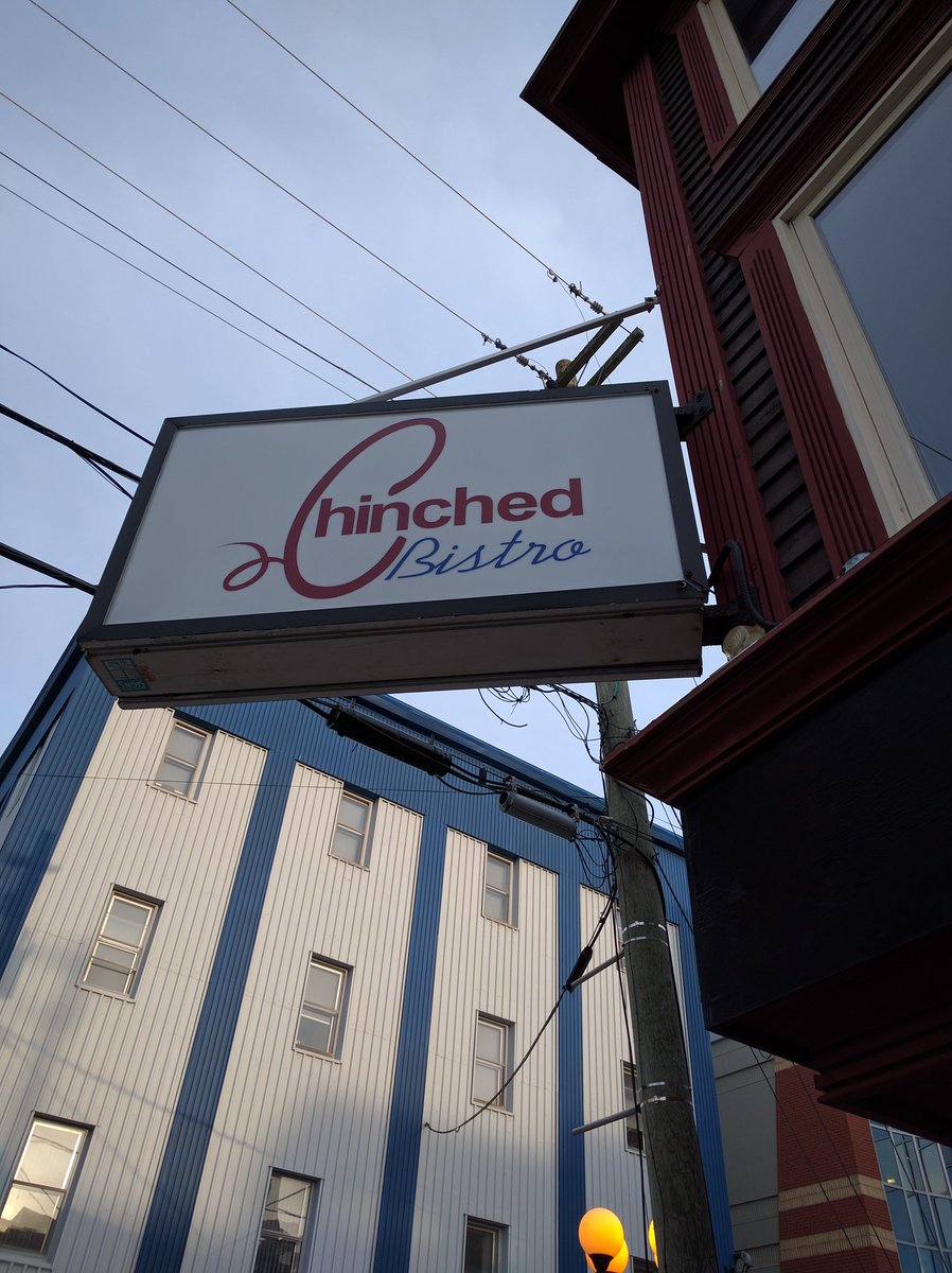 Entrance Sign at Chinched Bistro in St. John's, Newfoundland and Labrador