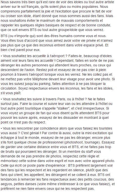 SUGAFrance's tweet photo. [IMPORTANT] Petit rappel pour la KCon, suite au comportement de certain.es ARMYs en Suède. À lire entièrement ! https://t.co/TR7trmNuWY