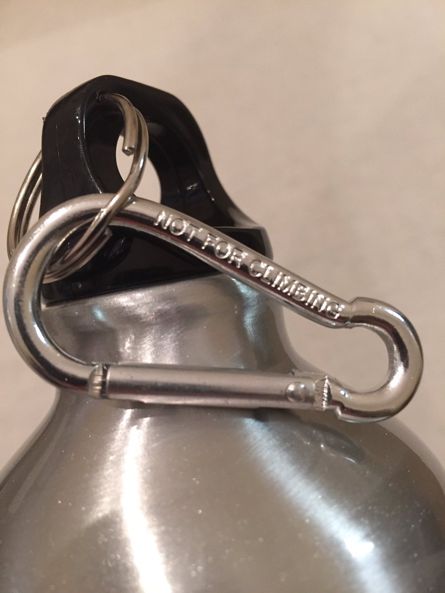 davidjordan84's tweet photo. Bad news: gate clip on my new Thrivent water bottle is not for climbing.
Good news: they warned me. #Homiletics2016 https://t.co/btcGXc8pTr