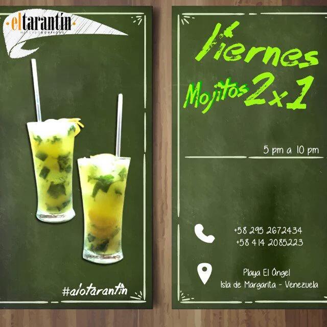 eltarantinmb's tweet photo. Si no tienes planes para hoy, ven al #2x1 en mojitos que #eltarantín trae para ti #Margarita #Beach #isla https://t.co/VgL1r8gLO5