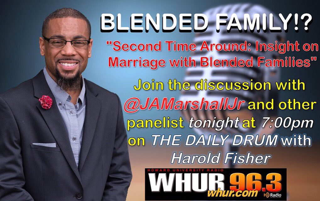 Tune in tonight at 7:00pm to <a href="/DAILYDRUMWHUR/">DAILYDRUMWHUR</a> 96.3FM or Sirius XM 141 for a great discussion! #BlendedFamily #Marriage