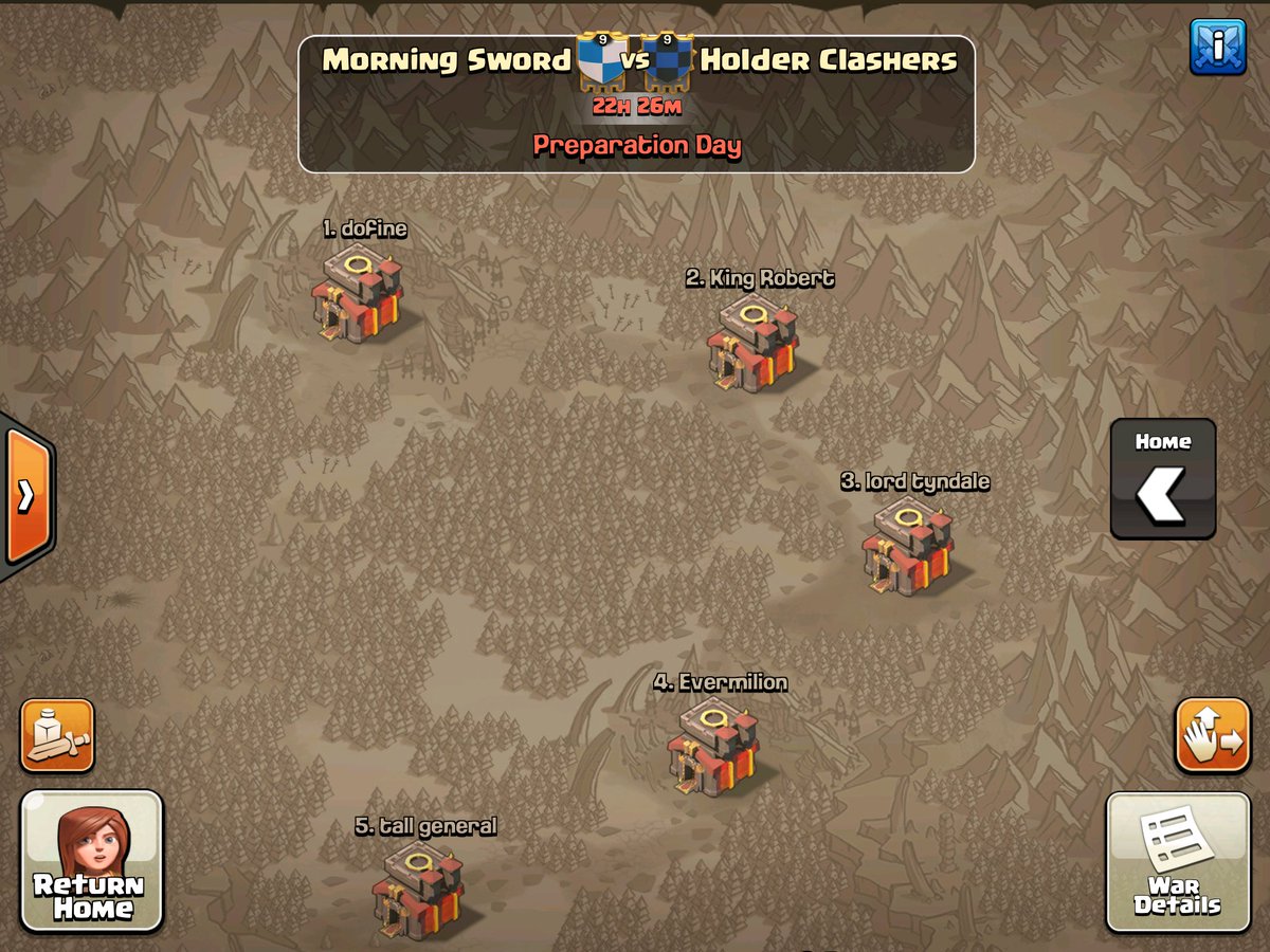 MorningSwordCoC's tweet photo. Our arranged match up for the weekend! Good luck @HolderClashers 😄 https://t.co/MUj9XIRvm2