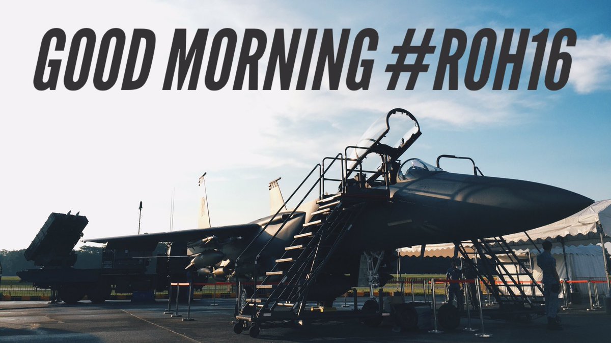 TheRSAF's tweet photo. Good Morning #Singapore! It's gonna be a Great Day here at #ROH16! See ya soon! Follow us now for Live Updates!! https://t.co/QHQ3d51hNN