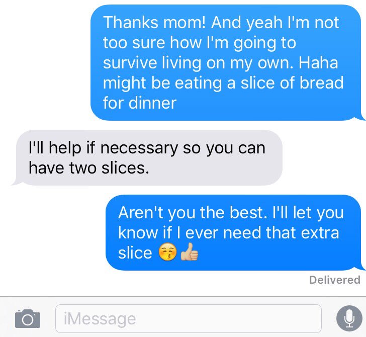 emiara12's tweet photo. My mom is just the sweetest sometimes 💛 Moving out and living on my own ain't gonna be easy 😭 #collegekidstruggles https://t.co/klOeGVRk2R