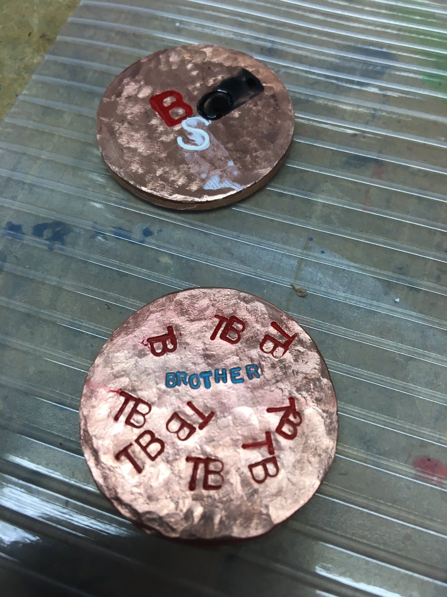 BCStamping's tweet photo. Custom hand hammered copper ball marker! First one goes to my great brother @madsprayer74 love you man! https://t.co/lpiJFu8b8e