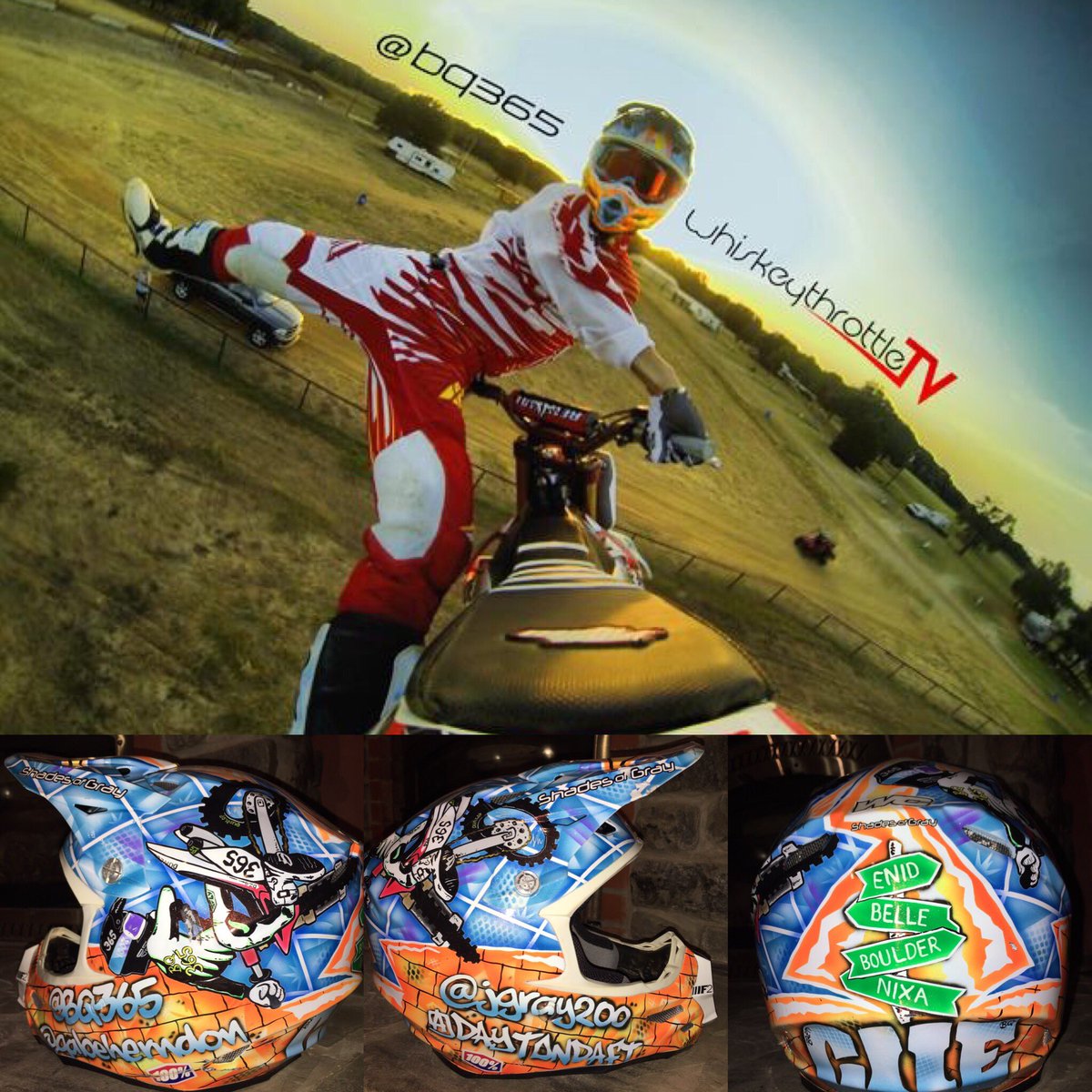 Brett Cue (@bq365) on Twitter photo RT to win my custom "Road to X Games" <a href="/ShadesOfGrayMX/">Shades Of Gray Mx</a> helmet! I'll pick a winner at random on Tuesday! RT to win my custom "Road to X Games" <a href="/ShadesOfGrayMX/">Shades Of Gray Mx</a> helmet! I'll pick a winner at random on Tuesday!