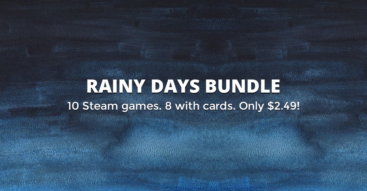 You'll love rainy days after you pick up the Rainy Day Bundle. 10 Steam games for $2.49! coinplay.io/bundle/rainy-d…