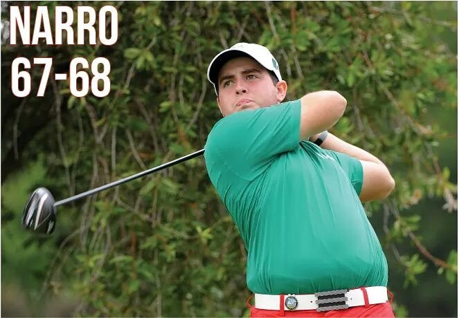 José Narro se encuentra posicionado como mejor amateur del torneo después de dos rondas bajas. #vamosmexico