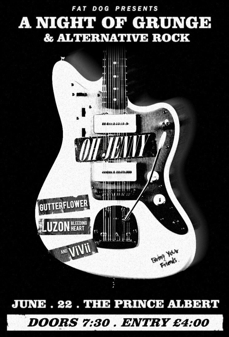 Playing a gig @ The Prince Albert, Brighton. 22nd June playing with Oh Jenny and more 🐰