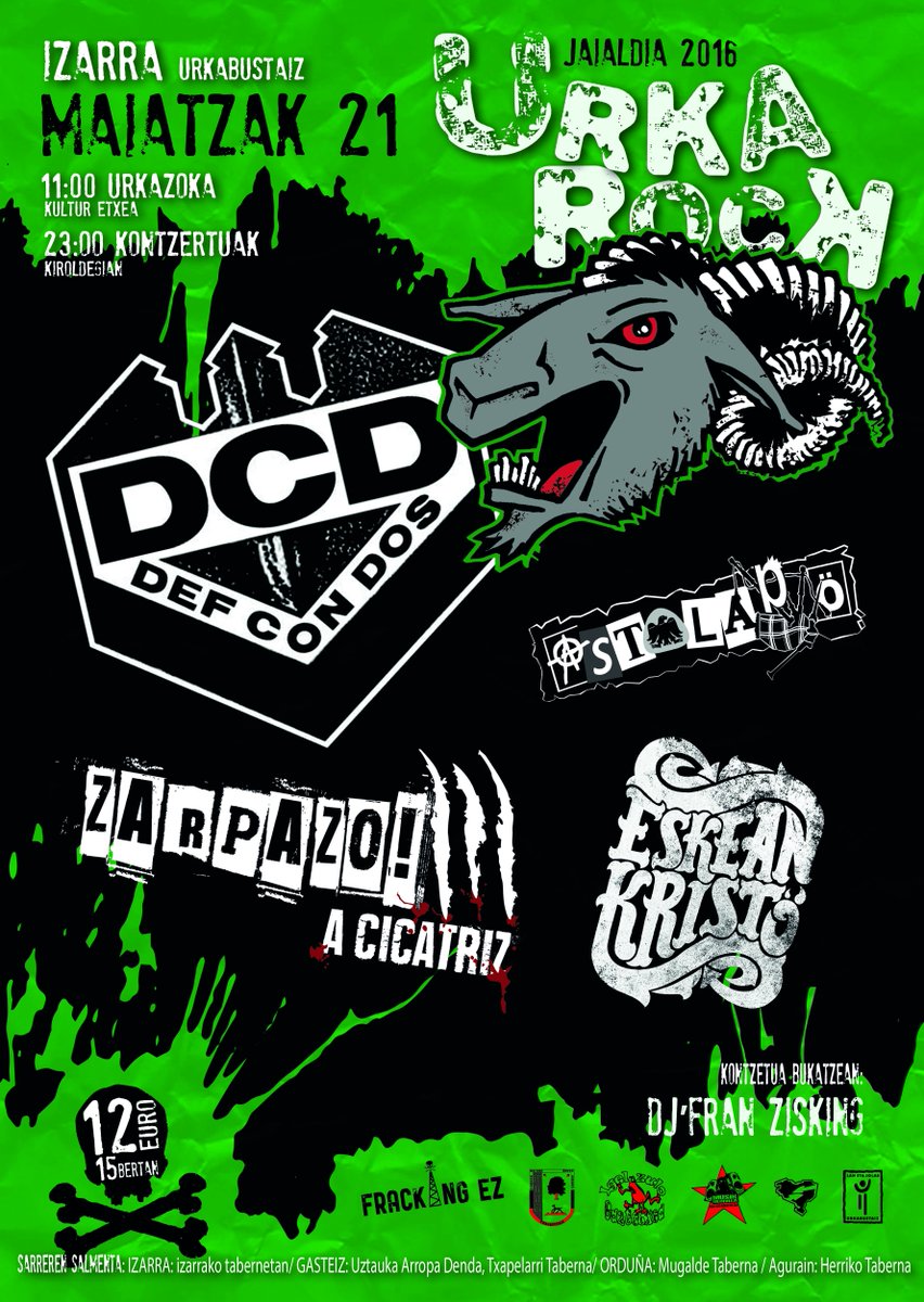 gaur da eguna
<a href="/DEF_CON_DOS/">DEF CON DOS</a> <a href="/Astalapo/">Astalapo</a> @eskeankristo <a href="/CesarStrawberry/">César Strawberry</a> <a href="/BagaBigaeus/">baga biga musika ideiak</a> <a href="/Canibalprod/">Canibal Producciones</a> <a href="/halabedi/">Hala Bedi</a> <a href="/Bestebat_14/">Beste bat_Halabedi</a>