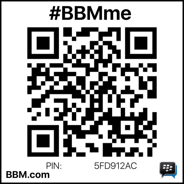#BBMme PIN:5FD912AC
pin.bbm.com/5FD912AC