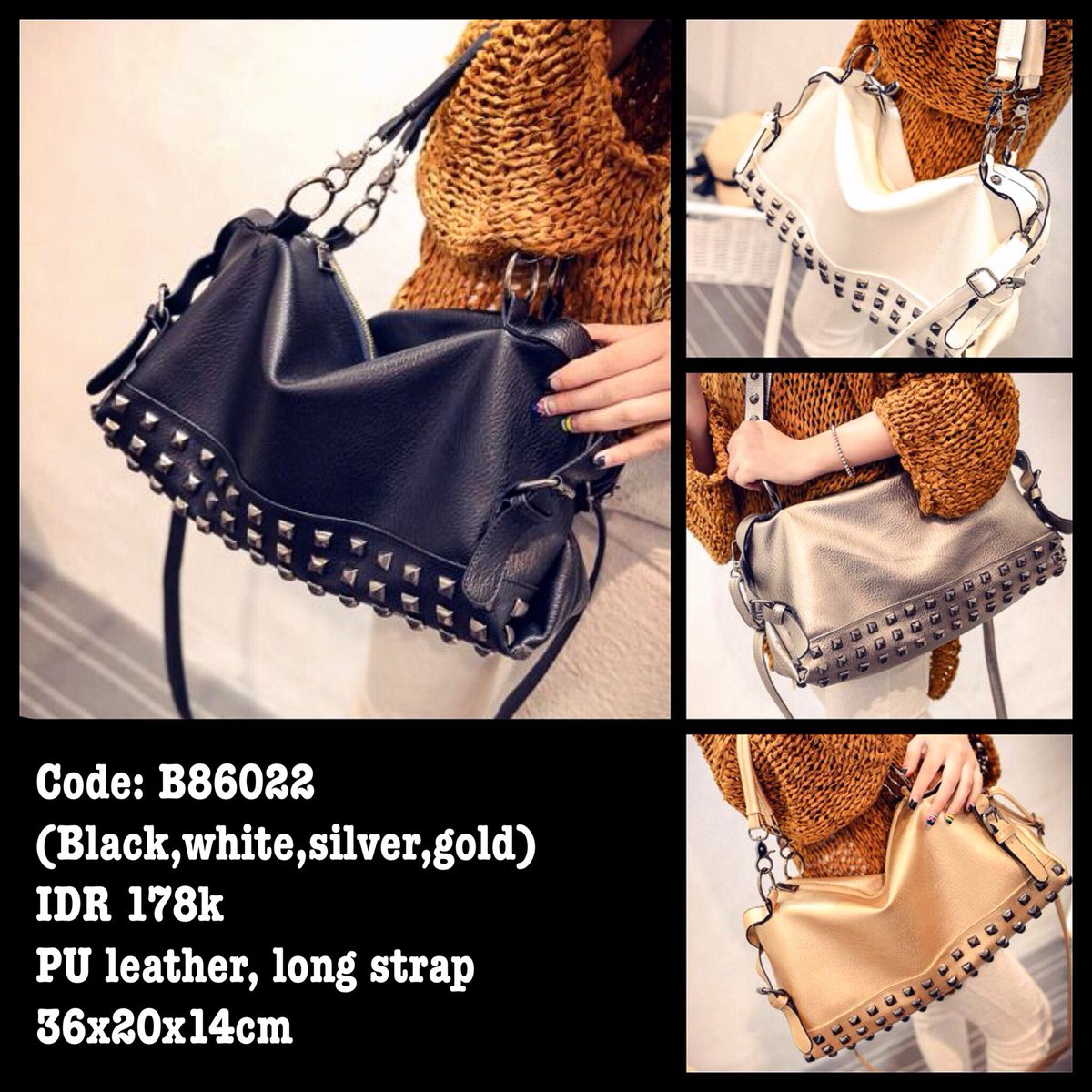 Code: B86022 (black,white,silver,gold)
IDR 178k
#FancyBags 
<a href="/CelotehPROMO/">Celoteh PROMO</a>