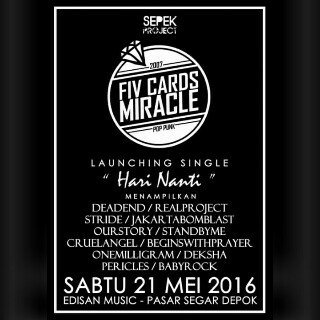 TODAY !!! Launcing single 'Fiv Cards Miracle' <a href="/fivcardsmiracle/">FIV CARDS MIRACLE</a> yuks merapats !!!!