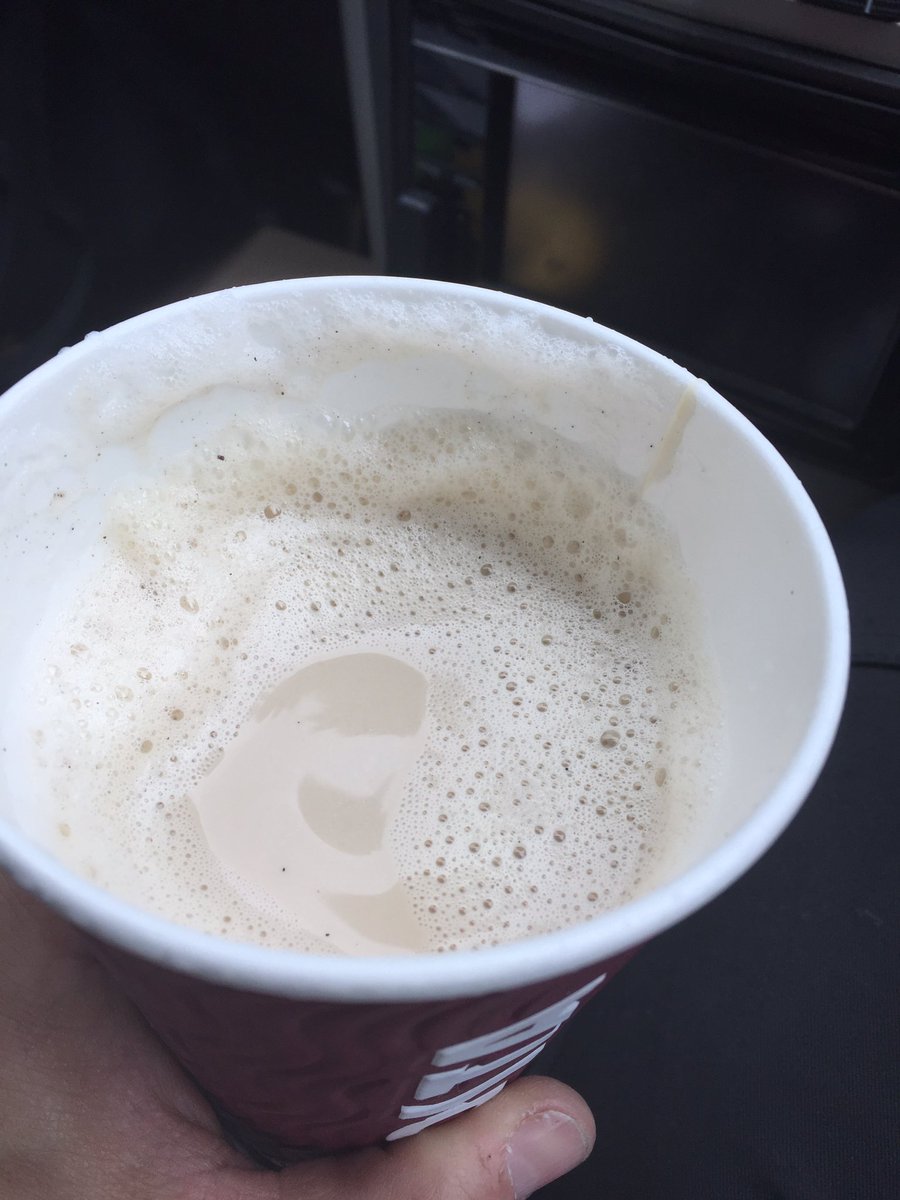 spickee's tweet photo. @CostaCoffee this is supposed to be coffee not milk. A large needs more coffee in it! Already halfway down the M1 https://t.co/R7fVWXM6P1