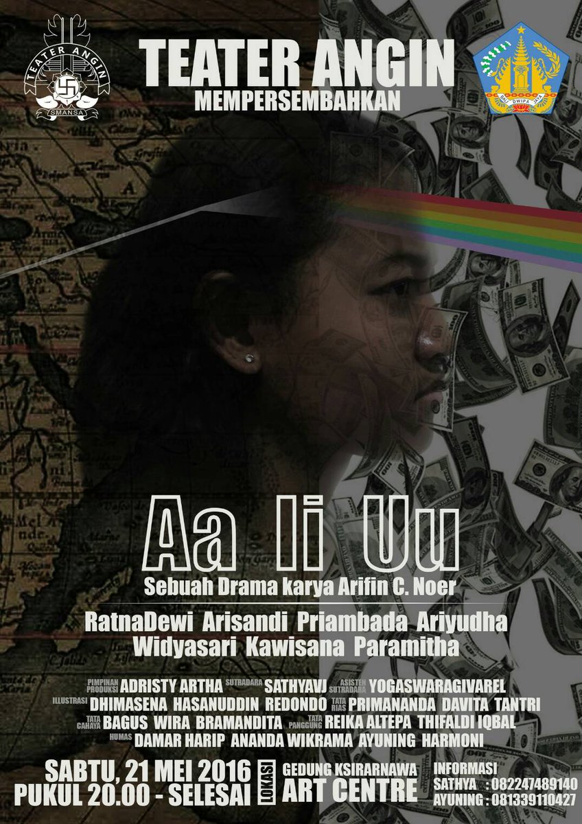 Saksikan penampilan Teater Angin di Gedung Ksirarnawa Art Centre pk 20.00-selesai! Free Entry~