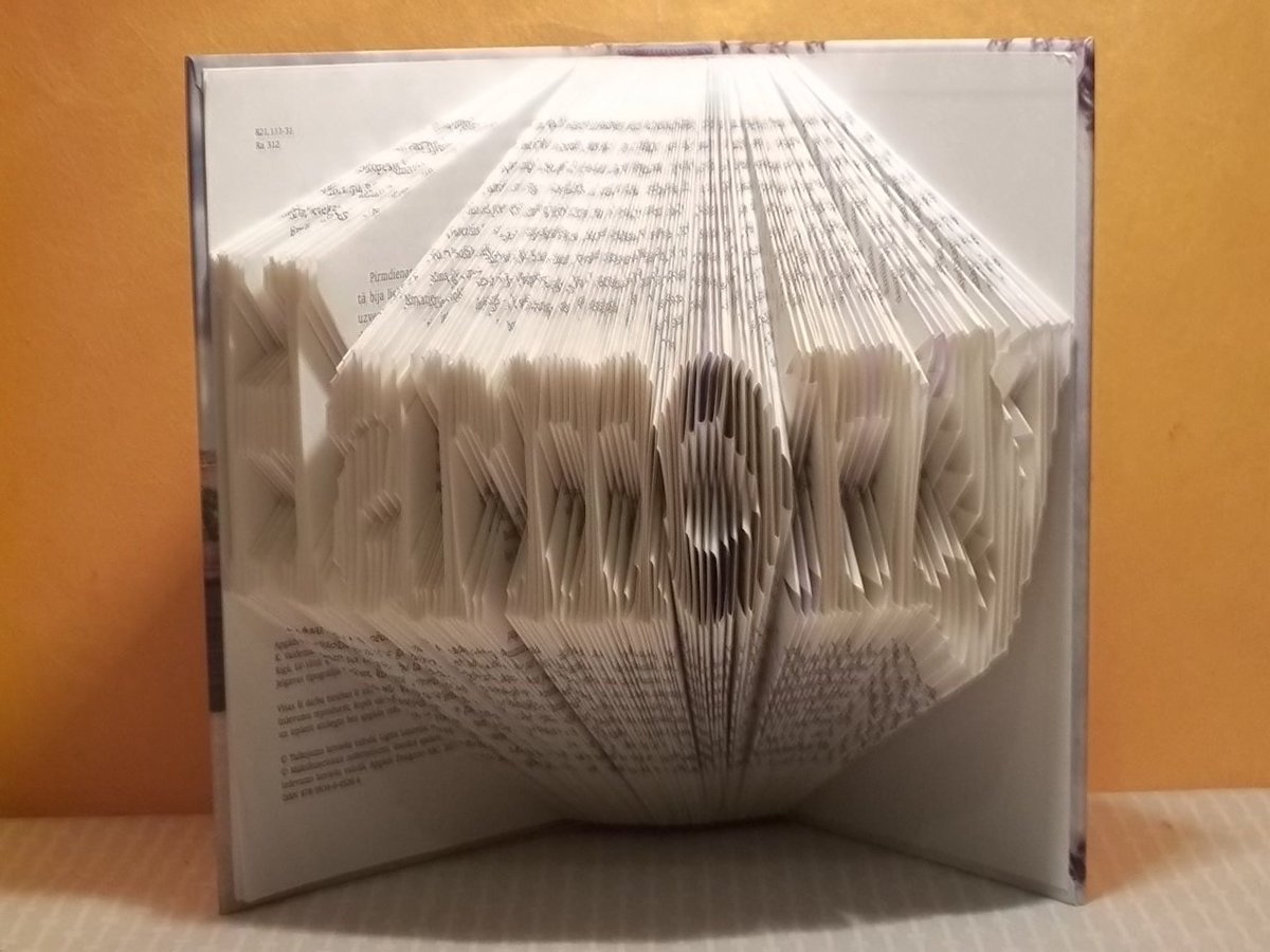 transhumaanists's tweet image. Folded book art - book sculpture gift - present - gift -  text - h… tuppu.net/d7138a78 #etsymntt #UniquePresent