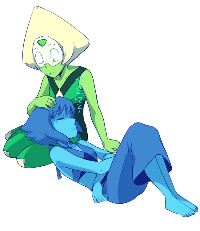 “Petting your gem may cause drowsiness #Lapidot #BarnMates  #StevenUniverse #InTooDeep :P”