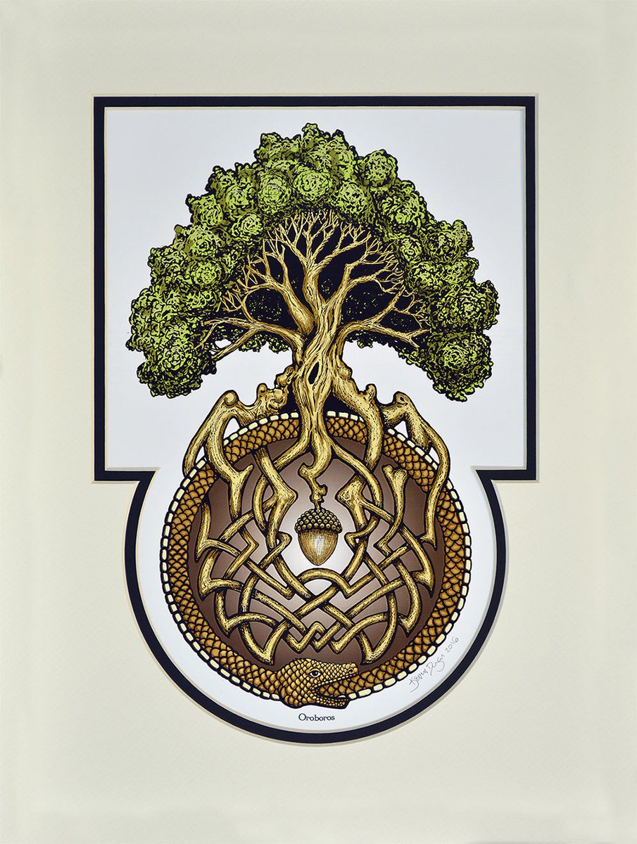 Castpaper's tweet photo. Ouroboros Tree- Digital Art Print - Arbor - Great Oak - Acorn - Ir… https://t.co/JvSEAyu24J #Etsy #CelticTreeOfLife https://t.co/aEDKMXrkak