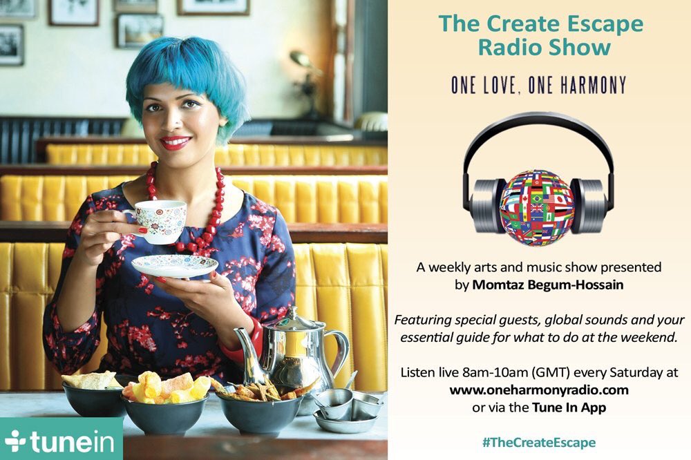 momtazbh's tweet photo. I'm live on air with #TheCreateEscape radio show chatting books @ObieMatin 8.30 &amp; @southbankcentre #Alchemy2016 9.30 https://t.co/s9poJCMkr7