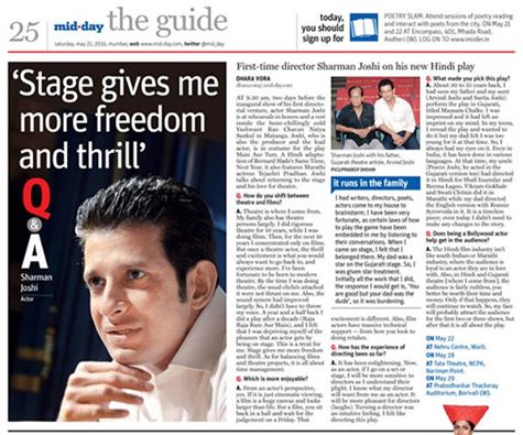 niloferzaveri's tweet photo. #NewHindiPlay #MainAurTum #Midday #Interview #Newspaper #Superb :) https://t.co/ePTq1iuImW