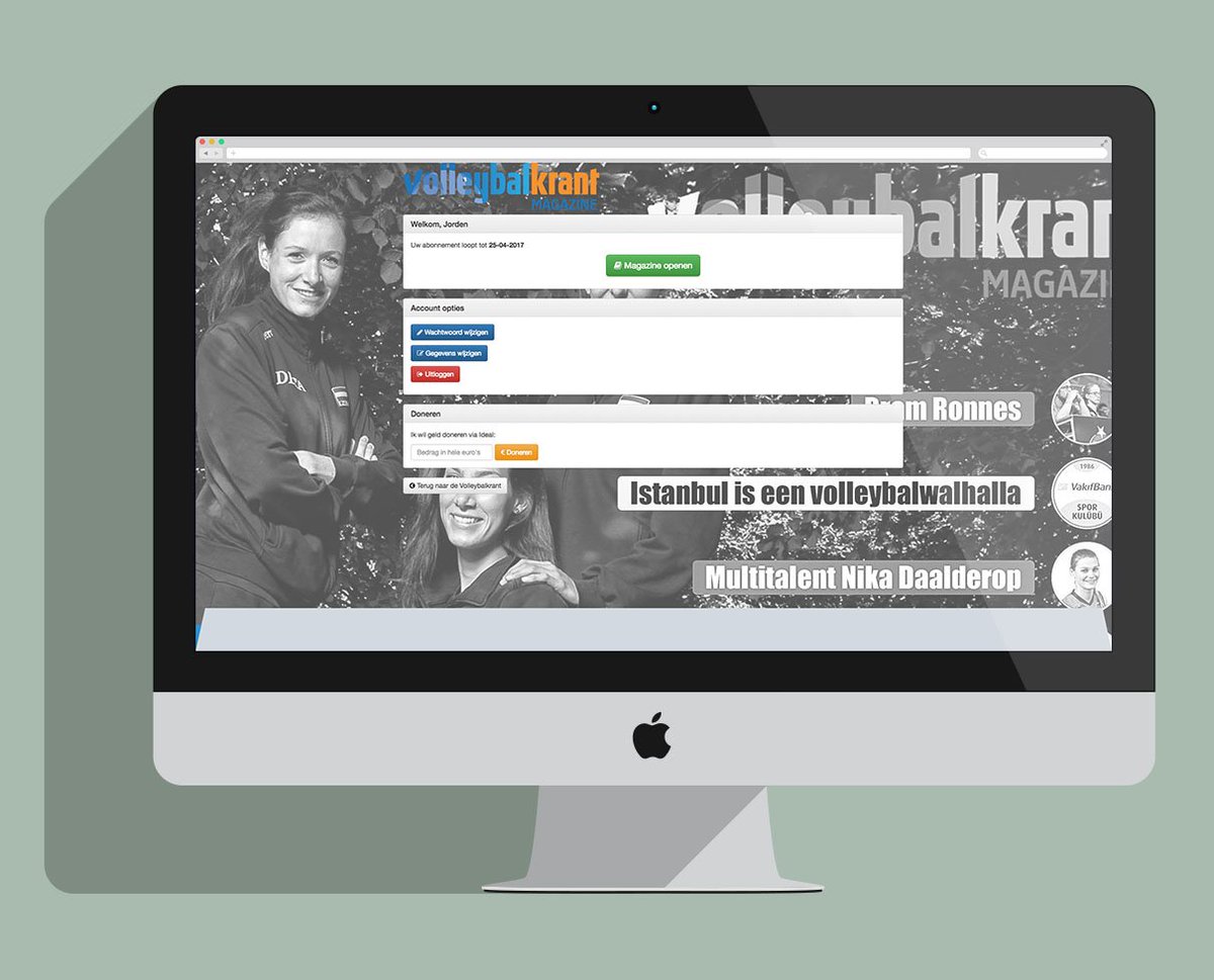Chamid Media bouwt paywall rondom Volleybalkrant Magazine: login.volleybalkrant.nl #webdesign