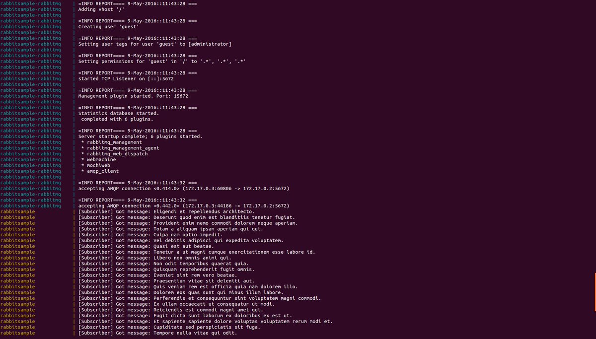 tourismgeek's tweet photo. #RabbitMQ sample with #docker, #easynetq and #aspnetcore (to be more accurate, #aspnet5) https://t.co/BmYUZkNbTC https://t.co/rJr4bZBnjT