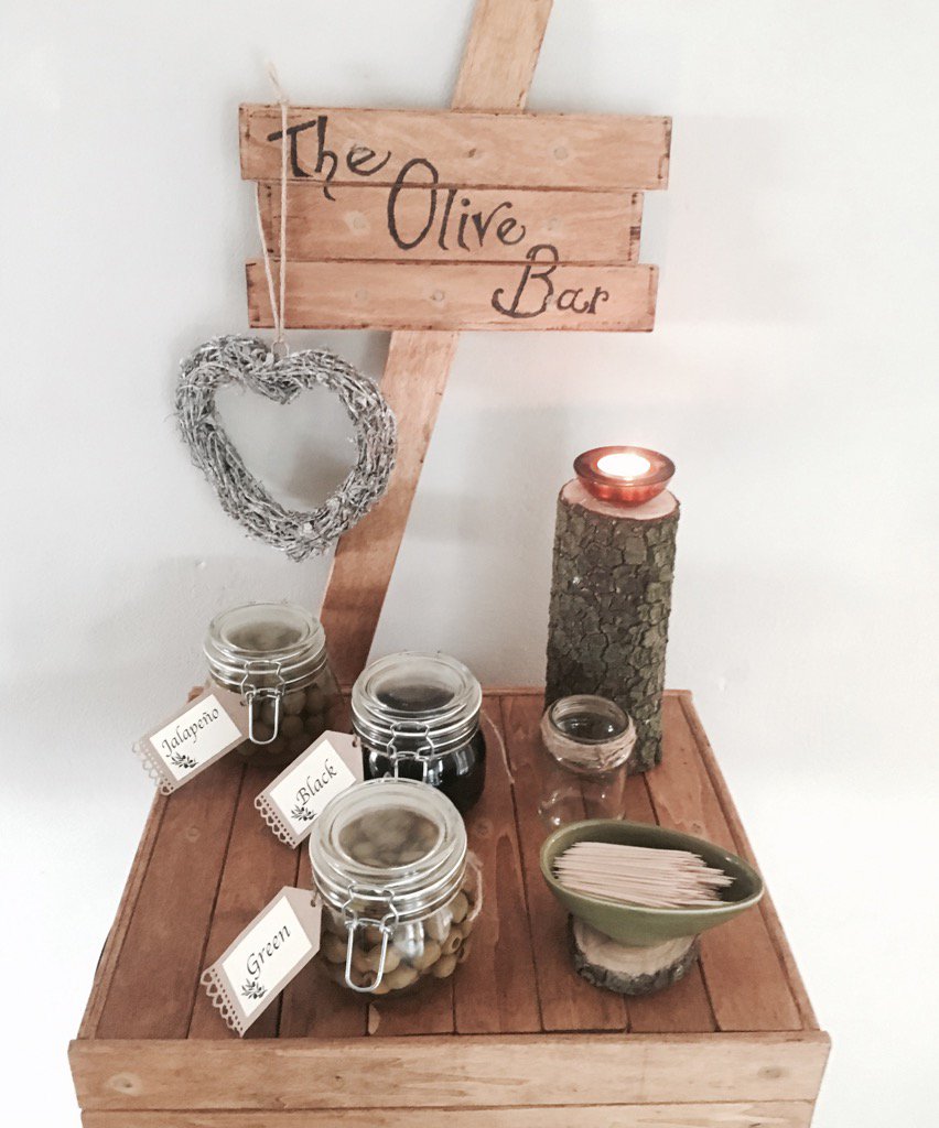 Olive Bar - savoury treats for today's wedding guests