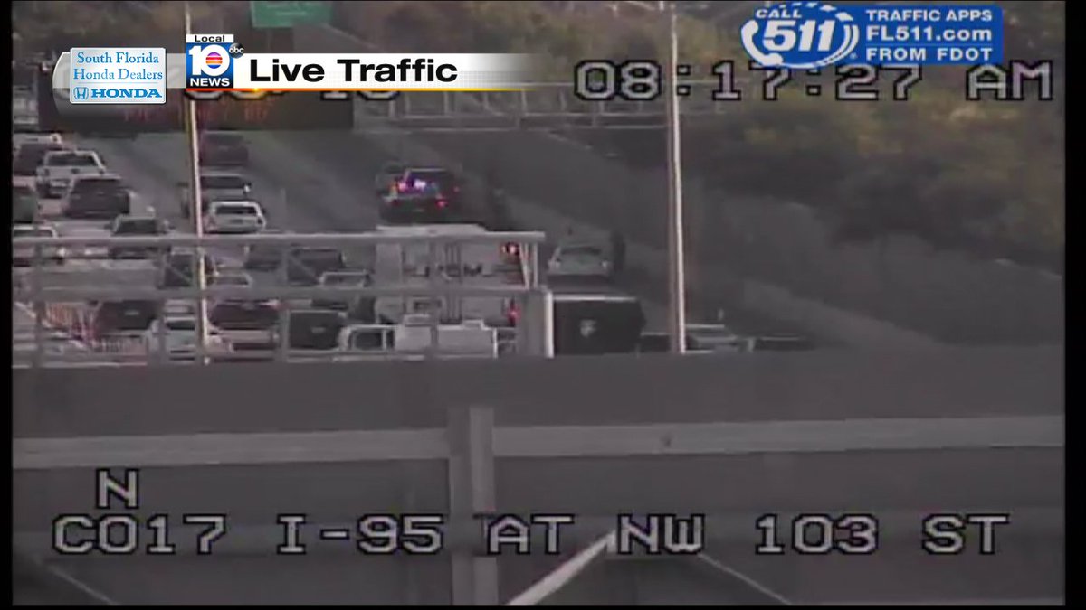 Crash on I-95 NB and NW 103rd St #TRAFFIC #MIAMI https://t.co/rfhOP84iMq