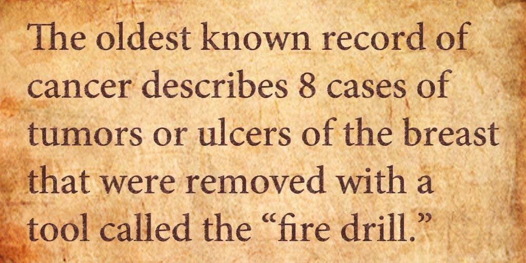 VeritasGenetics's tweet image. Breast cancer #brca is an ancient malady "the oldest know record of cancer..." @BRCAntStopMe @PromiseToFeelEm @brca