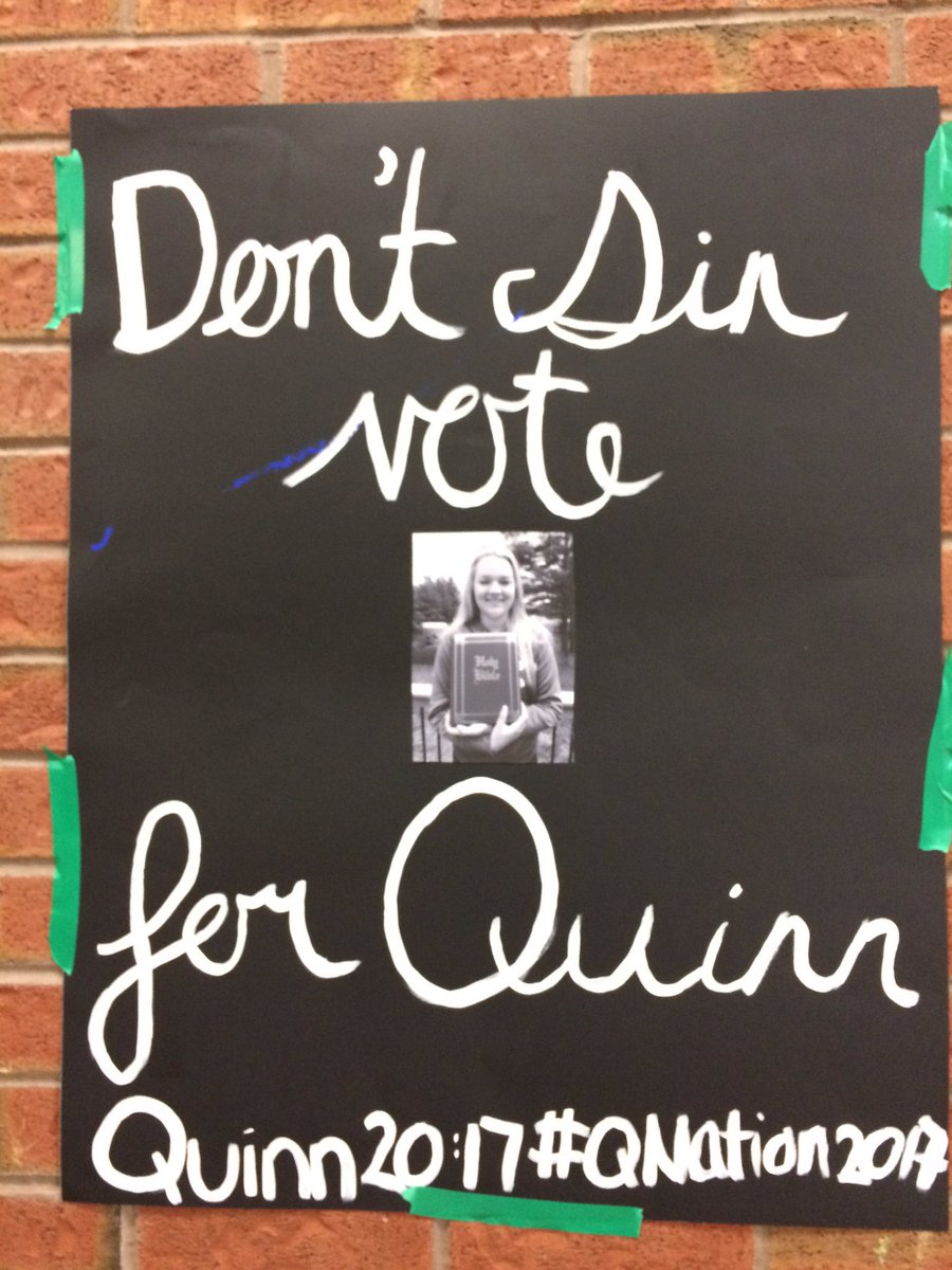 emmawoodsiide's tweet photo. don't sin, vote for Quinn #QNation2017 https://t.co/LwKzKTUzGx