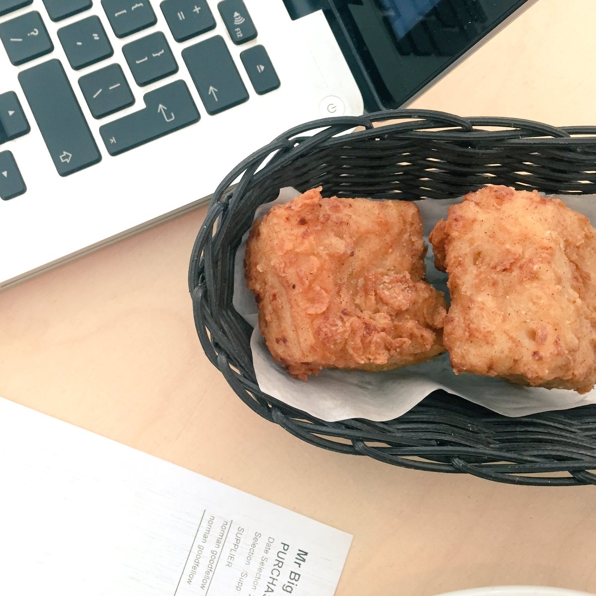 miss_luckypony's tweet image. Round two! Deep friend Mac and Cheese squares @mrbigstuffza YYYYUUUMMM!