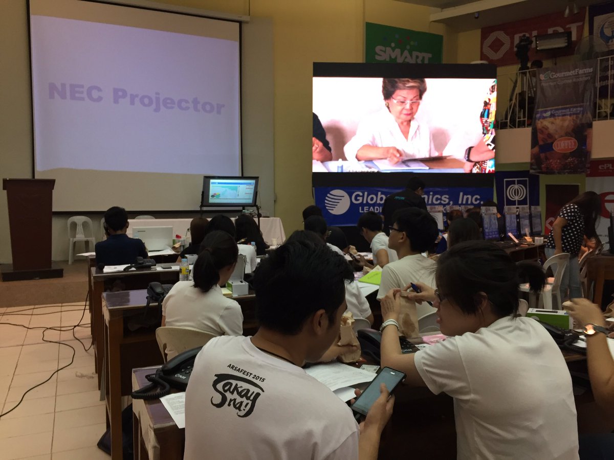 ATF2016's tweet photo. ATF2016 contingent (batch 2) now at the PPRCV to receive last-hour concerns until transmission at 10 PM. #OneBigVote https://t.co/A8rcRhAdyQ