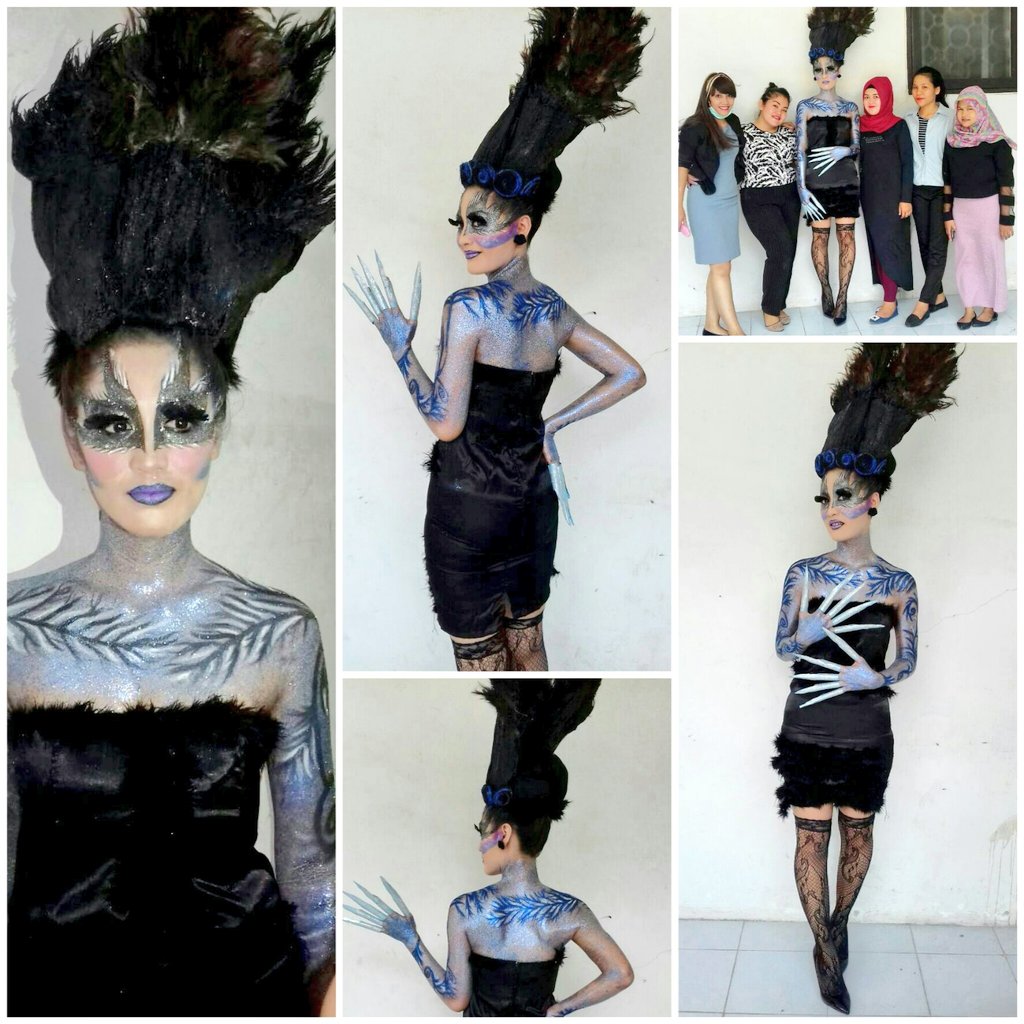 TataRiasUnimed's tweet photo. Guys, ni adlah rias fantasi bertema "Black Swan". Kry dri ank" reg #Eo2013 loh. Kecekn? Mkny kpoin trs qta y #Eo2013 https://t.co/MIywXzxEYH