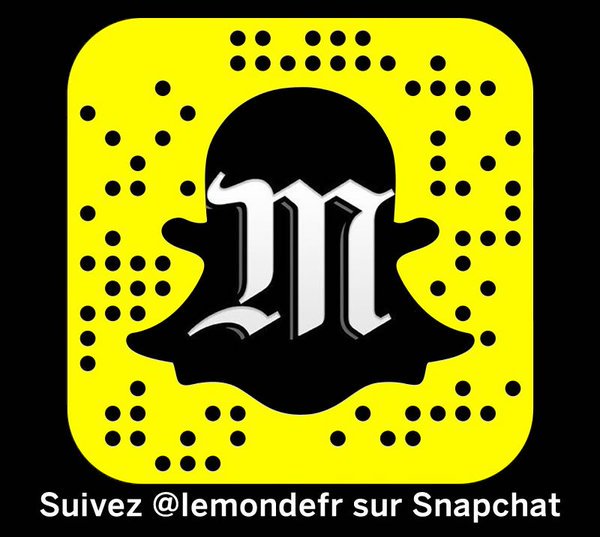 .@lemondefr est maintenant sur @Snapchat. Pour nous suivre, voici le code :