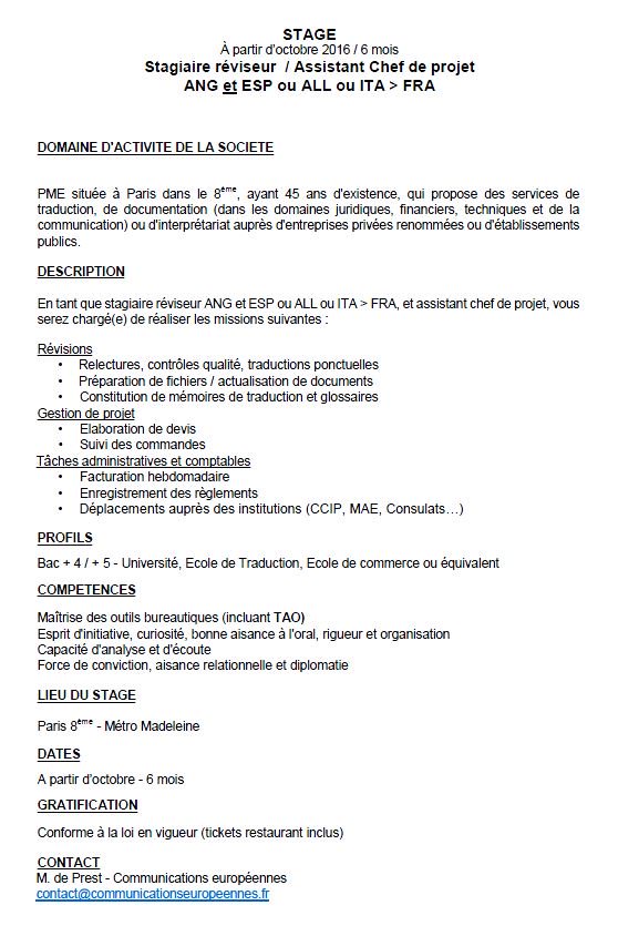 ComEuropeennes's tweet photo. Communications Européennes recrute un stagiaire réviseur / chef de projets pour octobre 2016 ! #traduction https://t.co/2jDIOop75z
